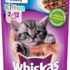 Whiskas kitten wet food singles pouches 85g
