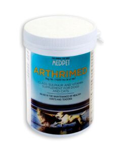 MedPet Arthrimed Tablets are the ideal nutritional aid to manage the symptoms of moderate to severe bone and joint pain  30 tables