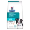 Hill's Prescription Diet t/d Dog Dry Food chicken flavour dental care, is clinically proven nutrition to reduce plaque, stain & tartar buildup and cleans right up to the gum line. Small Breed, Medium Breed, & Large Breed