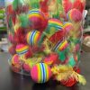 CAT RAINBOW BALL WITH FEATHER single