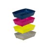 ARIST-O-Tray a smooth-edged litter tray with its round edges is easy to use for you and your cat. Ergonomic design reduces litter scatter Medium: 31cm x 42cm x 12cm