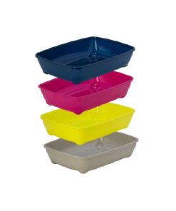 ARIST-O-Tray a smooth-edged litter tray with its round edges is easy to use for you and your cat. Ergonomic design reduces litter scatter Medium: 31cm x 42cm x 12cm