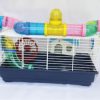 Hamster Cage HAM46-1  With tubing to keep your hamster busy and entertained. Food bowl, house, and running  wheel Small 46x29x23cm