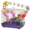 Hamster cage HAM46-3 with tubes to keep you hamster busy. food  bowl, house, running wheel and house included. Medium 46x29x34cm
