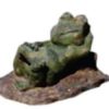 FIBERGLASS FROG SUNBATHING ANIMAL COLLECTION